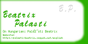 beatrix palasti business card